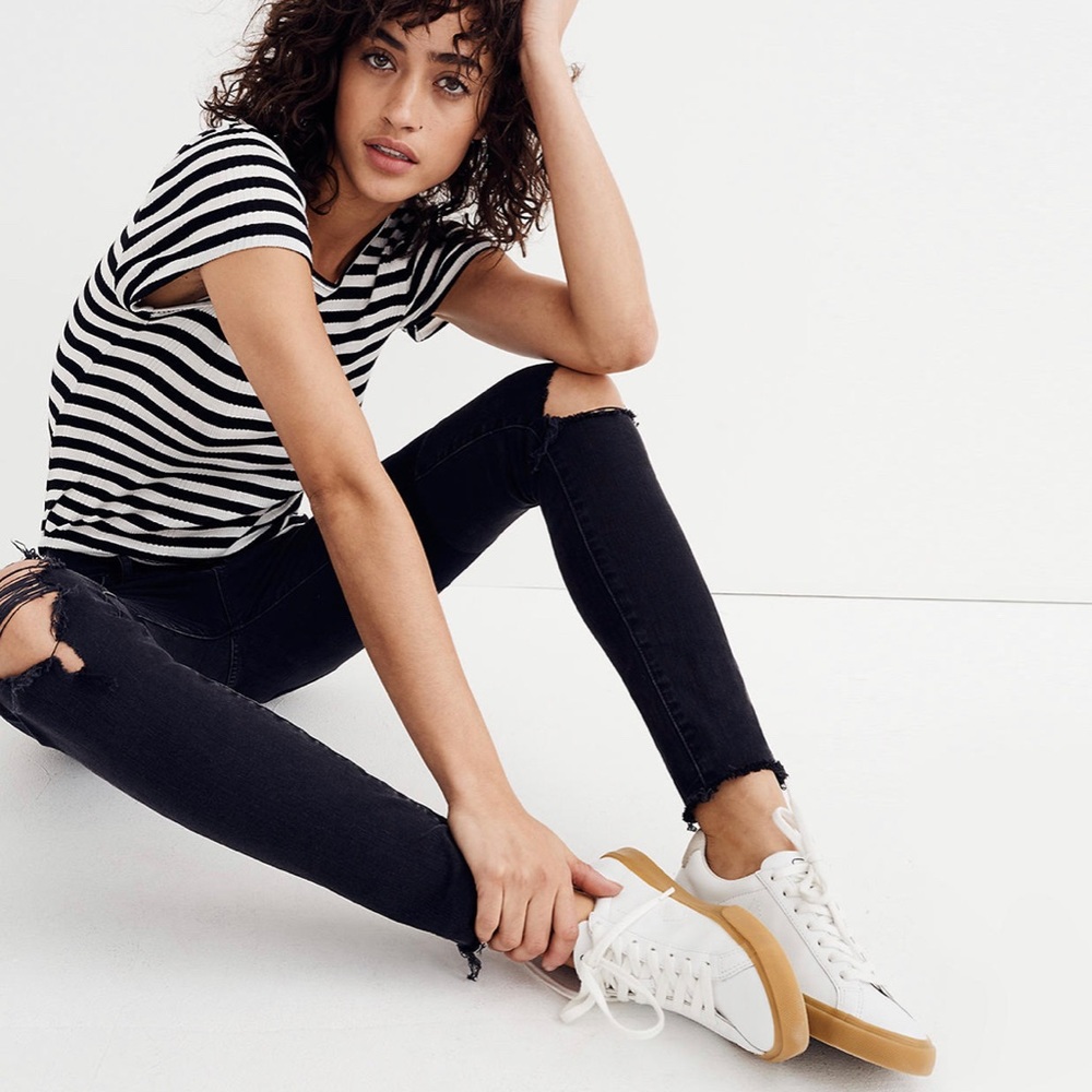 Madewell | 9" High Rise Skinny Jeans in Black Sea